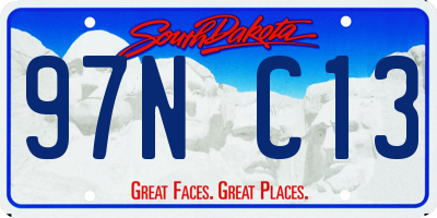SD license plate 97NC13