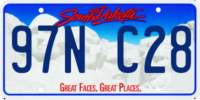 SD license plate 97NC28