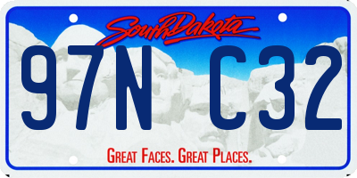 SD license plate 97NC32