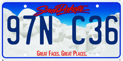 SD license plate 97NC36