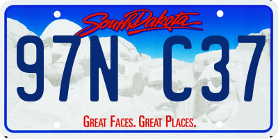 SD license plate 97NC37