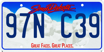 SD license plate 97NC39