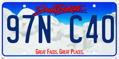 SD license plate 97NC40