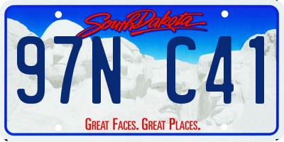SD license plate 97NC41