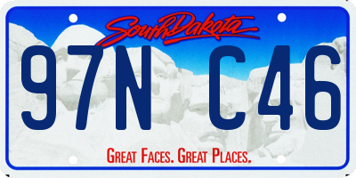 SD license plate 97NC46