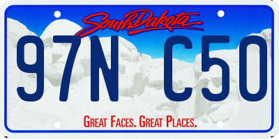 SD license plate 97NC50