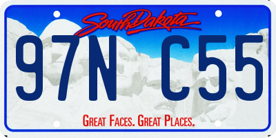 SD license plate 97NC55
