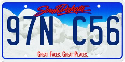 SD license plate 97NC56