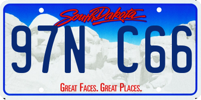 SD license plate 97NC66