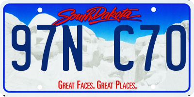 SD license plate 97NC70
