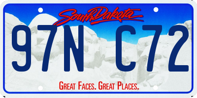 SD license plate 97NC72