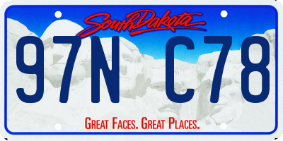 SD license plate 97NC78