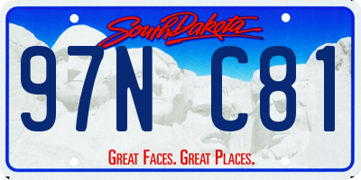 SD license plate 97NC81