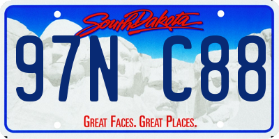 SD license plate 97NC88