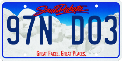 SD license plate 97ND03