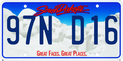 SD license plate 97ND16