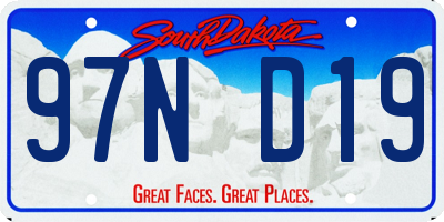SD license plate 97ND19