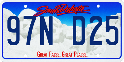 SD license plate 97ND25