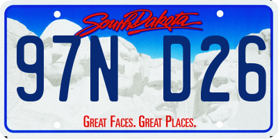 SD license plate 97ND26