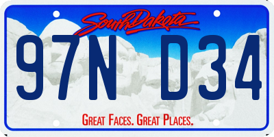 SD license plate 97ND34