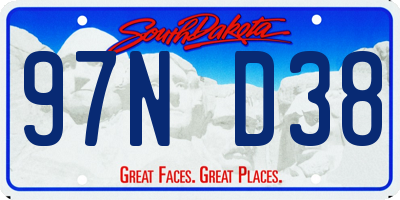 SD license plate 97ND38