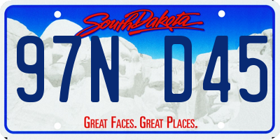 SD license plate 97ND45