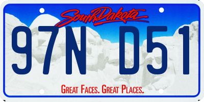 SD license plate 97ND51