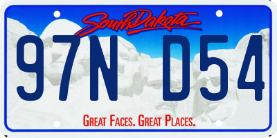 SD license plate 97ND54