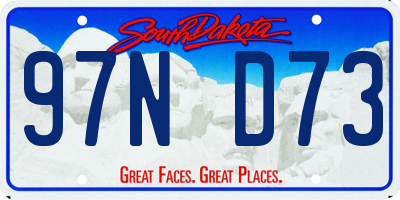 SD license plate 97ND73