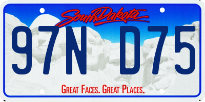 SD license plate 97ND75