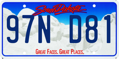 SD license plate 97ND81
