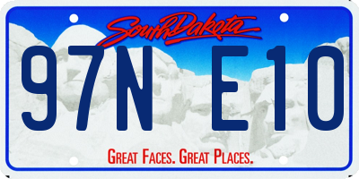 SD license plate 97NE10