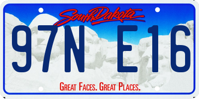 SD license plate 97NE16