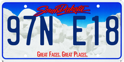 SD license plate 97NE18