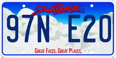 SD license plate 97NE20
