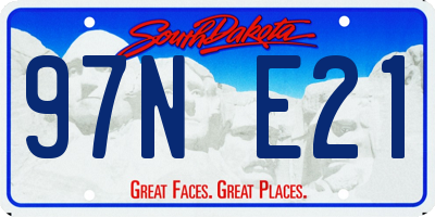 SD license plate 97NE21