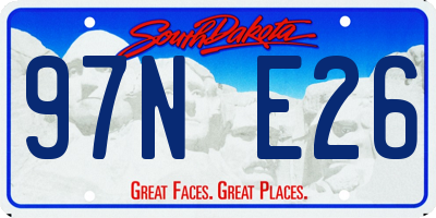 SD license plate 97NE26