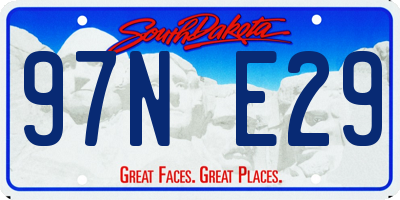 SD license plate 97NE29