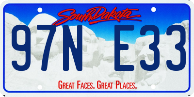 SD license plate 97NE33