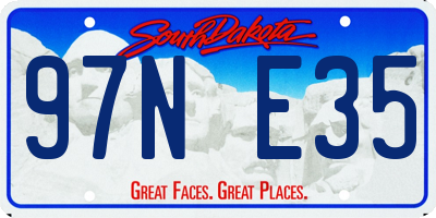 SD license plate 97NE35