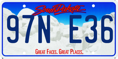 SD license plate 97NE36