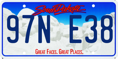 SD license plate 97NE38