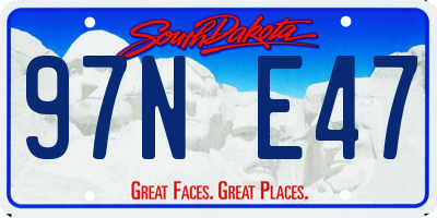 SD license plate 97NE47