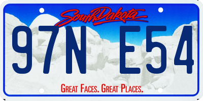 SD license plate 97NE54