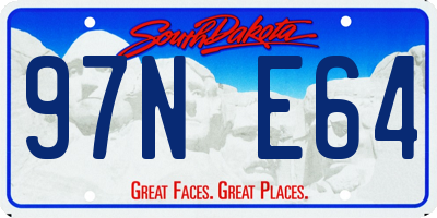 SD license plate 97NE64