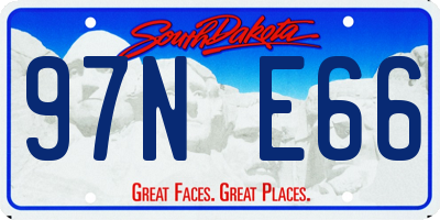 SD license plate 97NE66