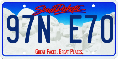 SD license plate 97NE70