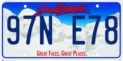 SD license plate 97NE78