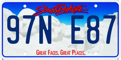 SD license plate 97NE87