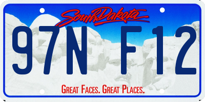 SD license plate 97NF12